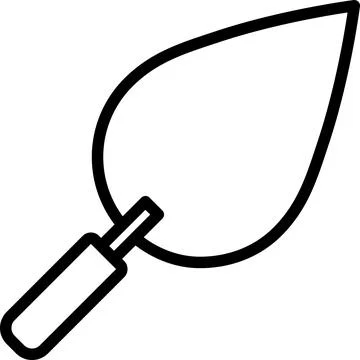 Linear trowel icon as an editable vector for your design Stock Photos