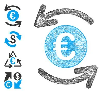Linear Update Euro Balance Vector Mesh Stockillustratie