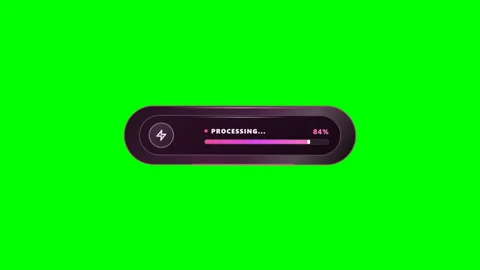 Linear Upload Loading Progress Bar Dock Filling Up on Green Screen. Stock Footage 346366288