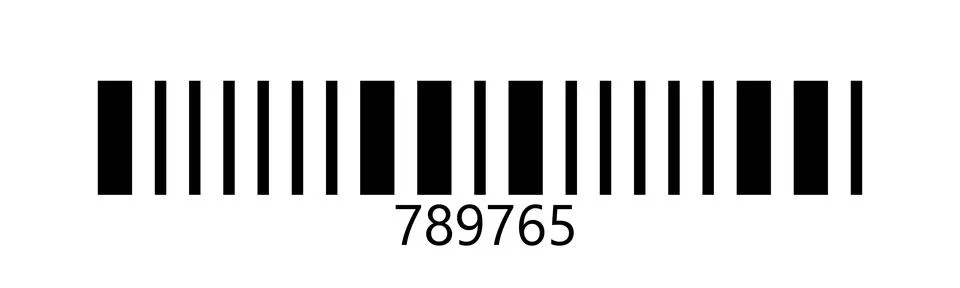 Linear vector bar code template. Barcode pattern. Illustrazione stock