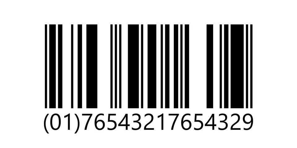 Linear vector bar code template. Barcode pattern. Illustrazione stock