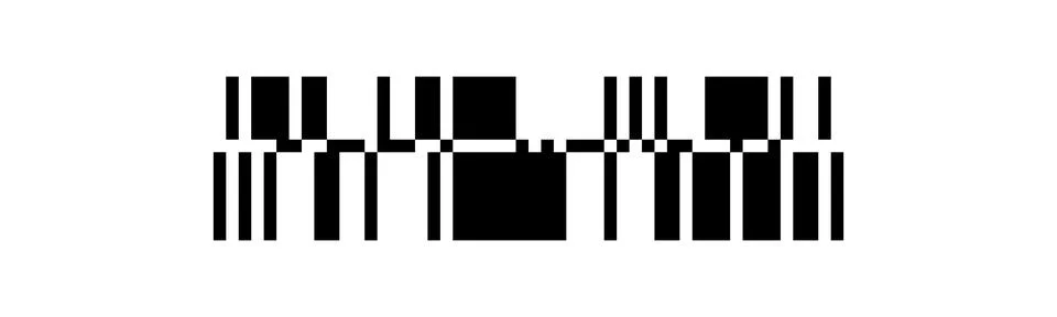 Linear vector bar code template. Barcode pattern. Stock Illustration