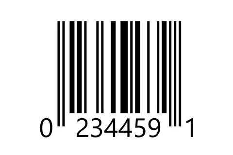 Linear vector bar code template. Barcode pattern. Illustrazione stock