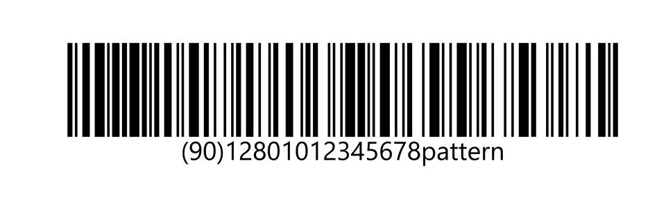 Linear vector bar code template. Barcode pattern. Stock Illustration