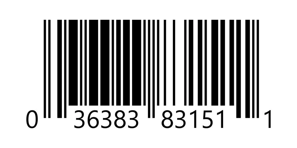 Linear vector bar code template. Barcode pattern. Stock Illustration