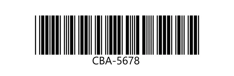 Linear vector bar code template. Barcode pattern. Stock Illustration