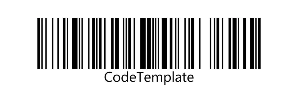 Linear vector bar code template. Barcode pattern. Stock Illustration