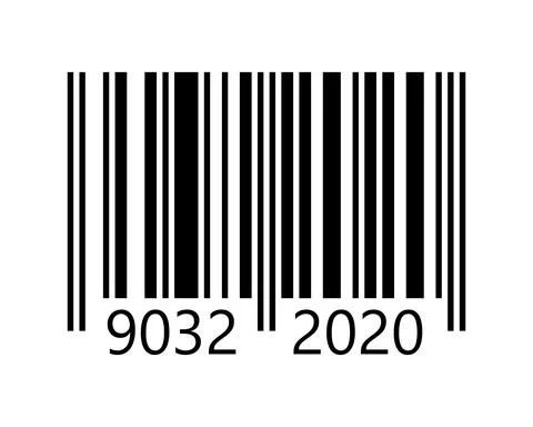 Linear vector bar code template. Barcode pattern. Illustrazione stock