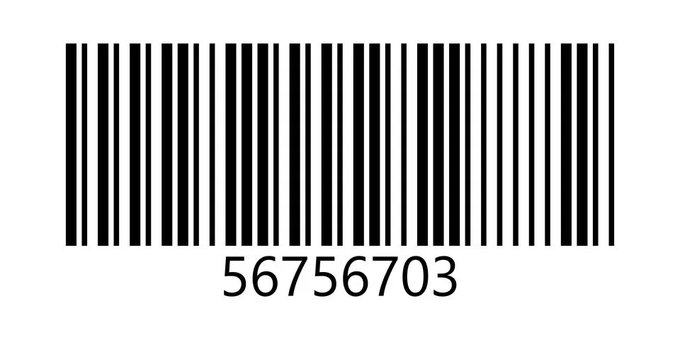 Linear vector bar code template. Barcode pattern. Stock Illustration