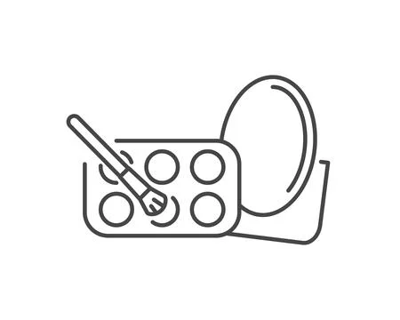 Linear vector graphic icons of beauty and cosmetics in the form of eyelids .. Stock Illustration