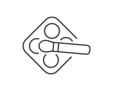 Linear vector graphic icons of beauty and cosmetics in the form of eyelids .. Stock Illustration
