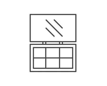 Linear vector graphic icons of beauty and cosmetics in the form of eyelids sh Stock Illustration