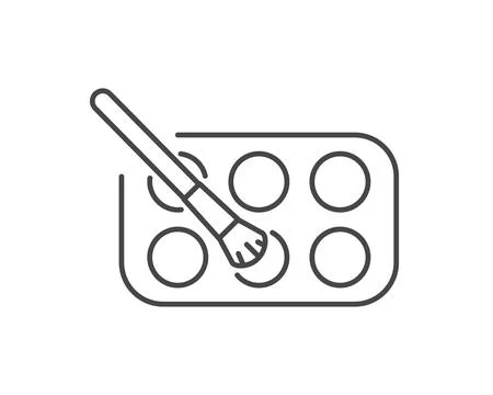 Linear vector graphic icons of beauty and cosmetics in the form of eyelids .. Stock Illustration