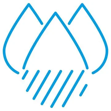 Linear vector icon of the Liquid Specific Gravity. Blue thin line pictogram Stock Illustration