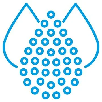 Linear vector icon of the Water Total Dissolved Solids TDS Stock Illustration