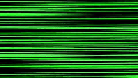 Linear vhs old tv green screen noise retrospect horizontal black lines layer Video stock 311004805