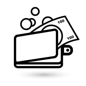 Linear wallet icon Stock Illustration