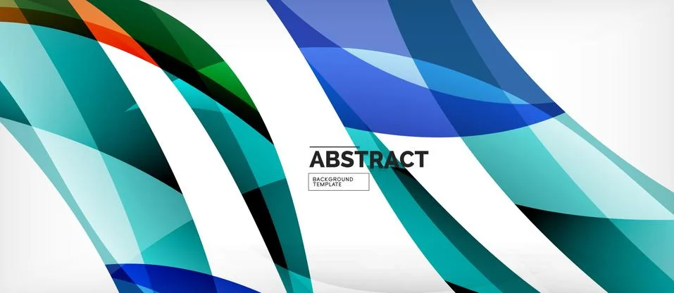 Linear wave web template. Vector illustration bright design. Decorative print Stock Illustration