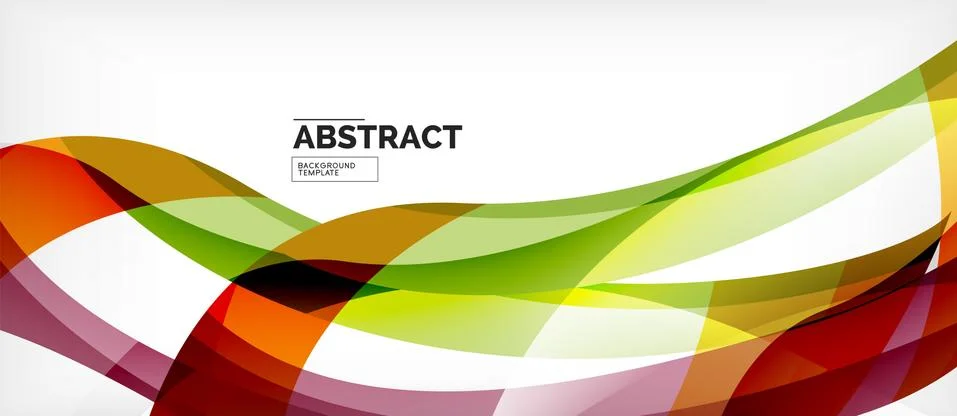 Linear wave web template. Vector illustration bright design. Decorative print Stock Illustration