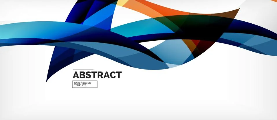 Linear wave web template. Vector illustration bright design. Decorative print Stock Illustration