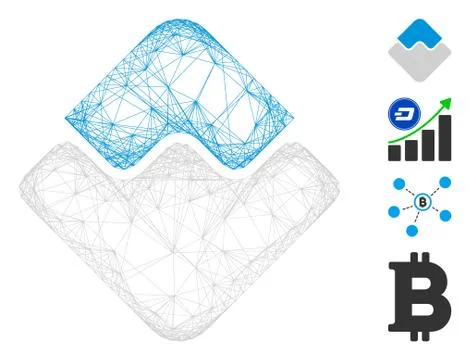 Linear Waves Currency Vector Mesh Stockillustratie