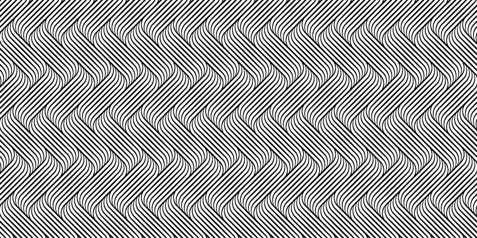 Linear Waves Pattern. Modern banner stylish texture. Geometric striped ornament Stock Illustration