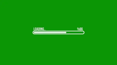 Linear white digital progress loading bar with percentage displays Stock Footage 346824478