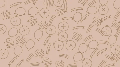 Lineart icon random pattern loop background animation, Stock Footage 318583171