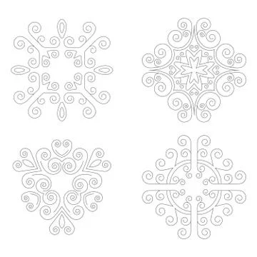 Lineart logos Stock Illustration