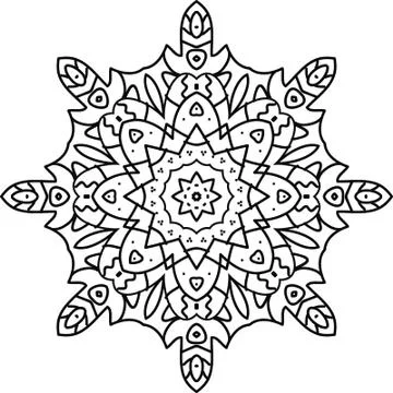 Lineart mandala 库存插图