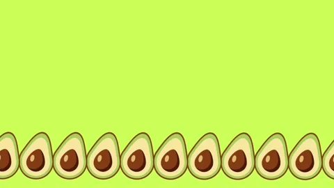 Lined Avocado Bottom Border Video stock 335631347