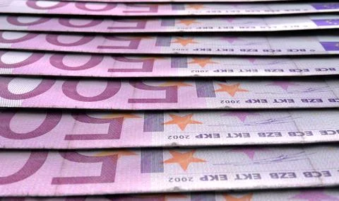 Lined Up Close-Up Banknotes Stock Illustration