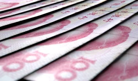 Lined Up Close-Up Banknotes Stock Illustration