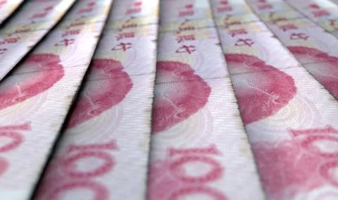 Lined Up Close-Up Banknotes Stock Illustration