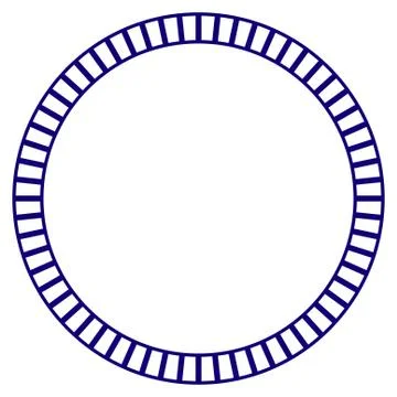 Lined Double Circle Frame Template Stock Illustration