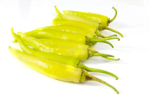 Lined green bell pepper Stock Photos
