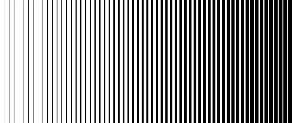 Lined halftone gradation texture. Fading vertical stripe gradient background Stock Illustration