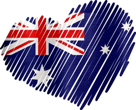 Lined Heart  australia metallic texture 스톡 일러스트
