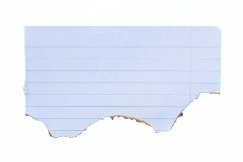 Lined notebook paper torn bottom edge Stock Photos