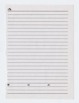 Lined notebook sheet Foto stock