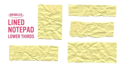 Lined notepad lower thirds set 動画素材 310506627