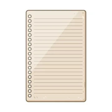 Lined notepaper sheet for writing and ideas Stock Illustration
