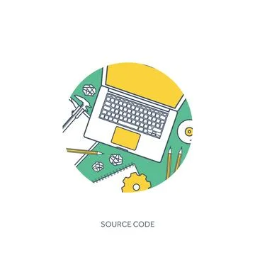 Lined, outline vector illustration. Engineering and architecture. Notebook Illustrazione stock