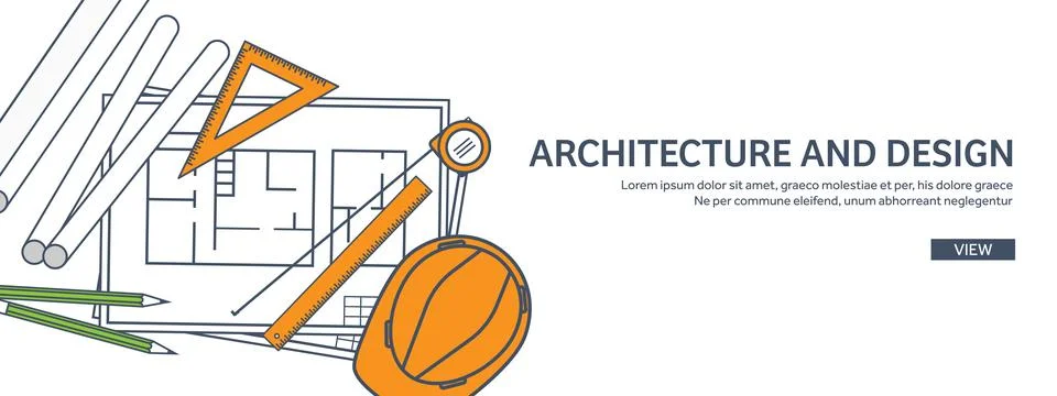 Lined, outline vector illustration. Engineering and architecture. Notebook Stock Illustration