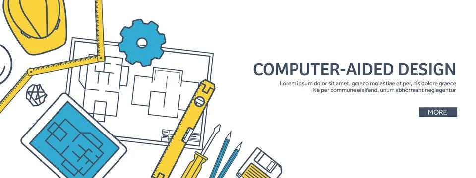 Lined, outline vector illustration. Engineering and architecture. Notebook Stock Illustration
