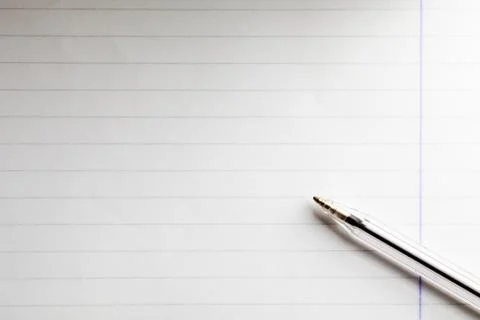 Lined Page with Pen Stock Photos