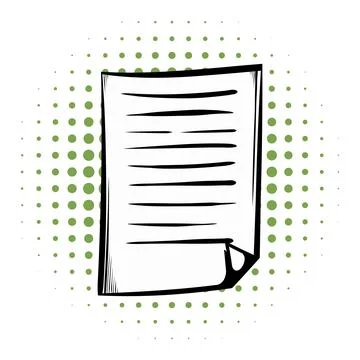 Lined paper comics icon Stock-Illustration
