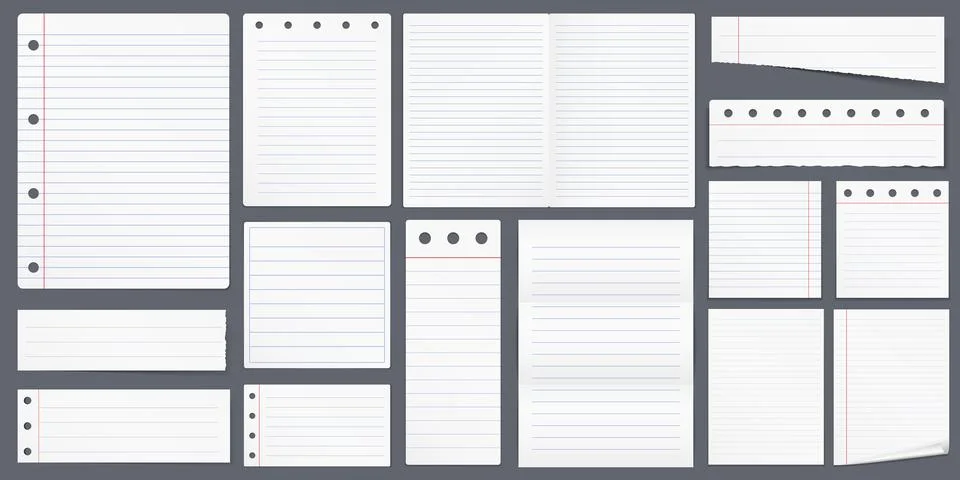 Lined Paper Illustrazione stock