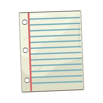 Lined paper illustration Stock Illustration