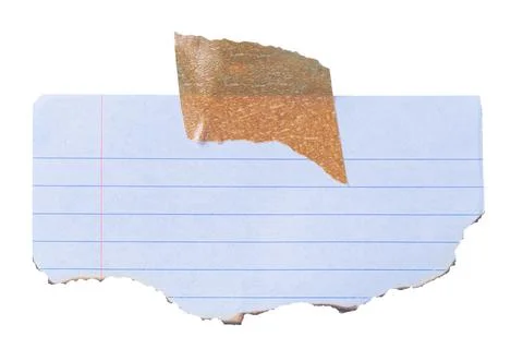 Lined paper note with torn bottom Stock Photos